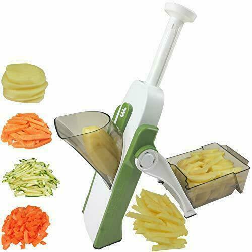 4 In 1 Vegetable Cutter Chopper Adjustable Multi-function Drum Cutter Vertical Vegetable Cutter Kitchen Shredder Grater Artifact - Shumeldi