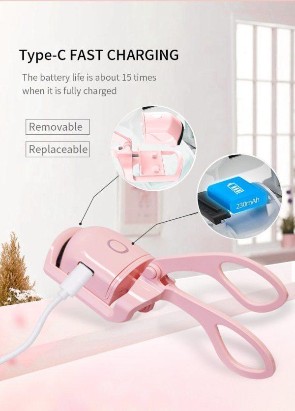 Automatic Eyelash Curler | Electric Eyelash Curler, Eye Beauty Makeup Tools, Long Lasting Curling (random Color) - Shumeldi