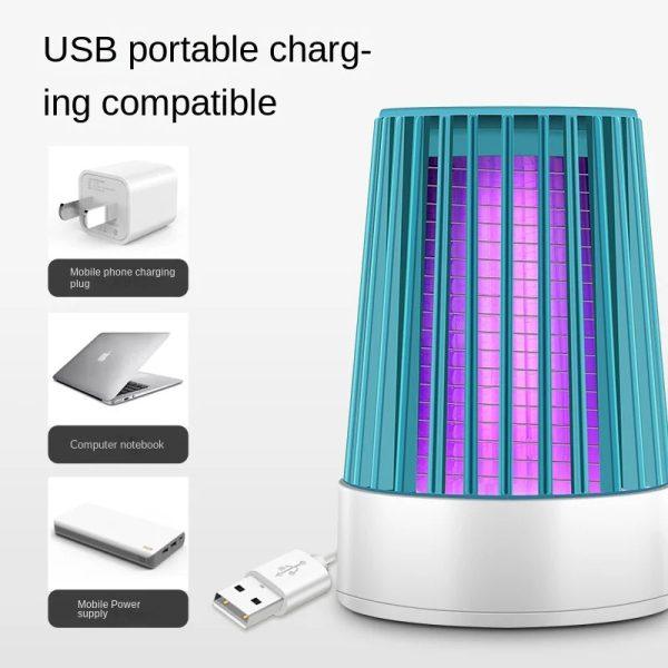 Electric Shock Uv Mosquito Killer Lamp – Usb Bugs Zapper Light, Non Toxic And No Radiation Lamp( - Shumeldi